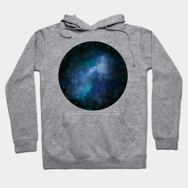 Blue galaxy Hoodie by RosanneCreates